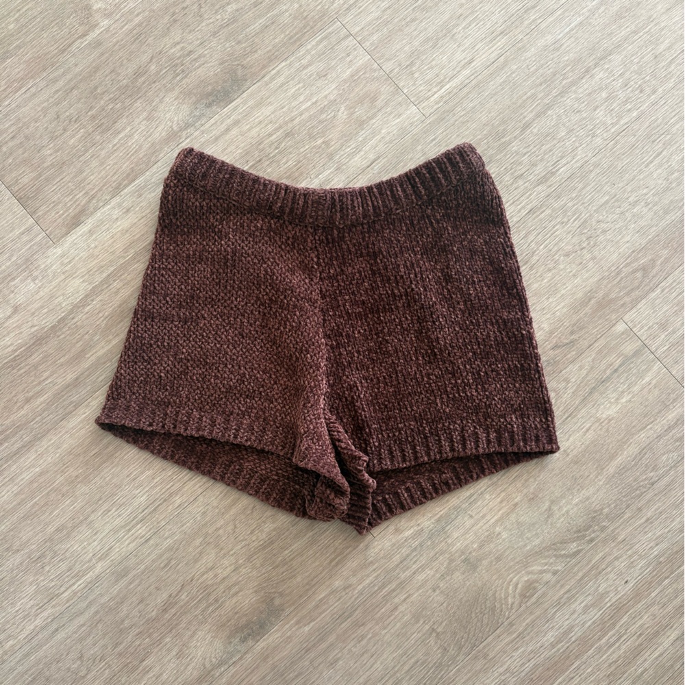 Nasty Gal Brown Knit Shorts